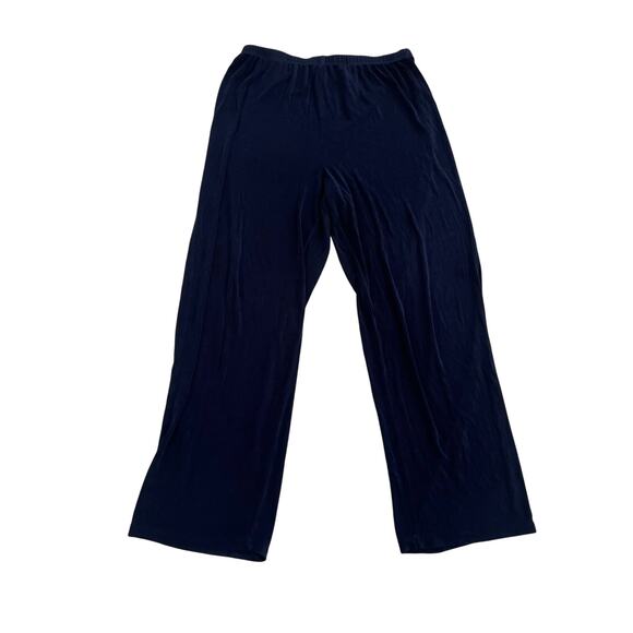 Chicos Travelers Indigo Blue Slinky Stretch Pants Womens Size 3 Regular - Picture 1 of 14